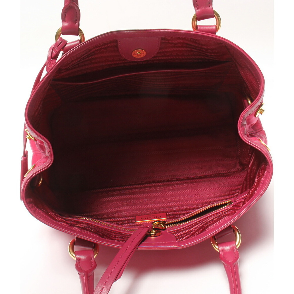 Prada Tessuto satchel nylon body leather Pink - Picture 3 of 6